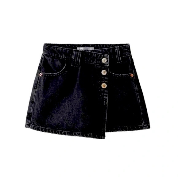BDG Women's Black Skye Denim Skort - Picture 1 of 4
